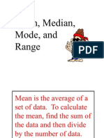 Mean, Median, And Mode