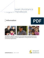 Saskatchewan Assistance Program Handbook: Information