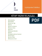 Kitap Yazim Kilavuzu: Açıköğretim Fakültesi