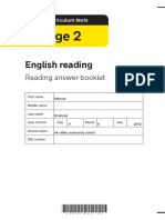 Key Stage 2: English Reading