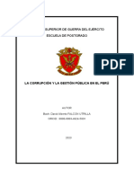 La Corrupción y La Gestión Pública en El Perú