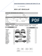 Check List Vehicular Robust