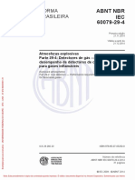 NBR IEC 60079-29-4 - 2014 - Equipamentos elétricos para atmosferas explosivas - Parte 29-4 - Detectores de gás - Requisitos de desempenho de detectores de caminho aberto para gases inflamáveis