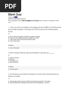 Blank Quiz
