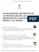 ANTECEDENTES HISTÓRICOS DE LA PROTECCIÓN DE LOS DERECHOS DE LA MUJER