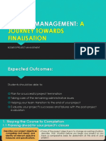 Project Management - A Journey Towards Finalisation