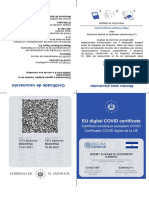 EU Digital COVID Certificate: Certificat Numérique Européen COVID Certificado COVID Digital de La UE