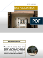 Atención psiquiátrica en hospitales y centros de salud mental