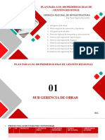 Plan para Los 100 Primeros Dias de Gestión Regional