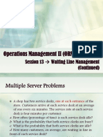 Operations Management II: Waiting Line Management for Multiple Server Problems