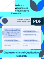 5 Characteristics Strengths Weaknesses and Kinds of Qualitative Research