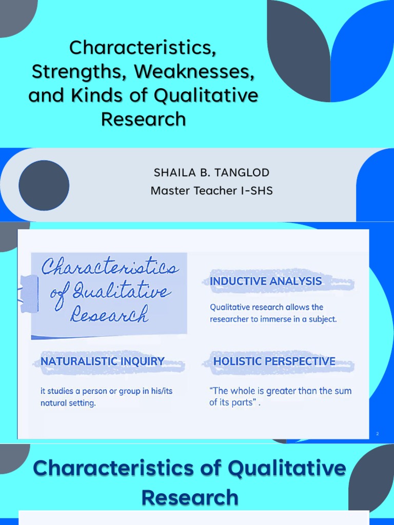5 Characteristics Strengths Weaknesses and Kinds of Qualitative