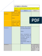 Matriz de Objetivos y Alternativas