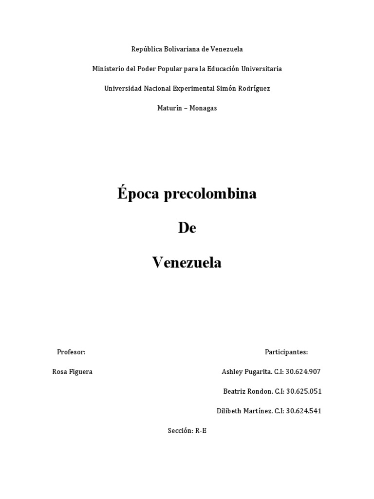 época Precolombina De Venezuela Pdf Venezuela Civilización Maya