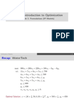 CO 250: Introduction To Optimization: Module 1: Formulations (IP Models)