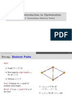 CO 250: Introduction To Optimization: Module 1: Formulations (Shortest Paths)