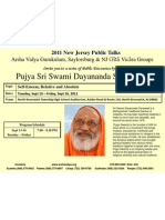 Self-Esteem Talks by Pujya Sri Swami Dayananda Saraswati NJ Sept 2011