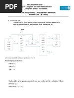 Homework 3 LR Parsing Solutions