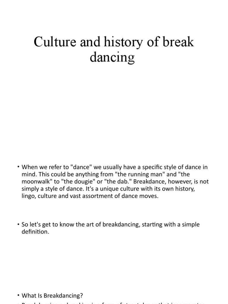 Breakdancing: Origins and Evolution | PDF | Urban Street Dance And ...