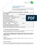 Relatório de avaliação de aprendizagem de estudante com deficiência