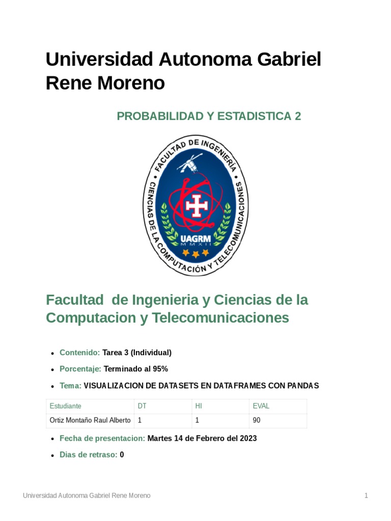 Universidad Autonoma Gabriel Rene Moreno | PDF | Science | Informática