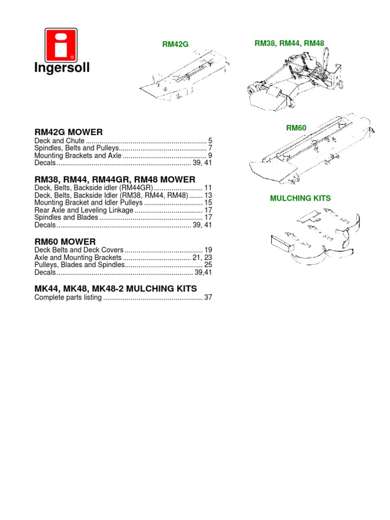 Case Ingersoll Mower Deck Bearings Set Of 6 – C28971 – Steel, New