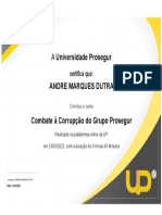 Certificado - Combate a corrupção no grupo Prosegur