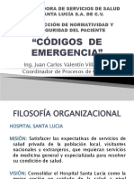 Códigos de emergencia hospital Santa Lucía