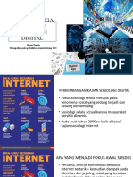 Perkembanga N Kajian Sosiologi Digital: Sopian Tamrin Disampaikan Pada Perkuliahan Semester Genap 2022