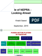 Role of NEPRA - Looking Ahead: Khalid Saeed September, 2015