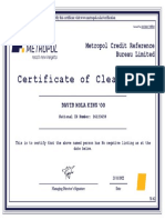 Metropol CRB Certificate