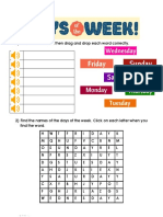 Learn Days of the Week Interactive Activity