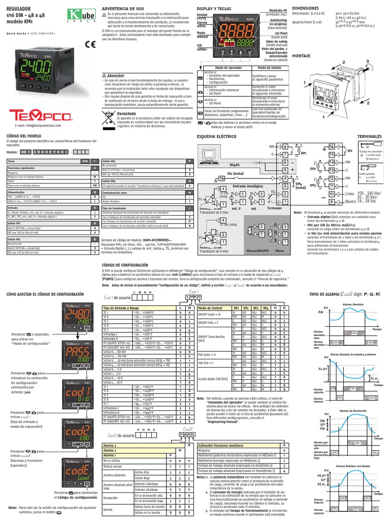 Manual - de - Usuario - Tempco km1 | PDF | voltaje | Bienes manufacturados