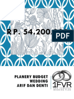 Planery Budget Wedding Arif 1000 Cahaya Denti