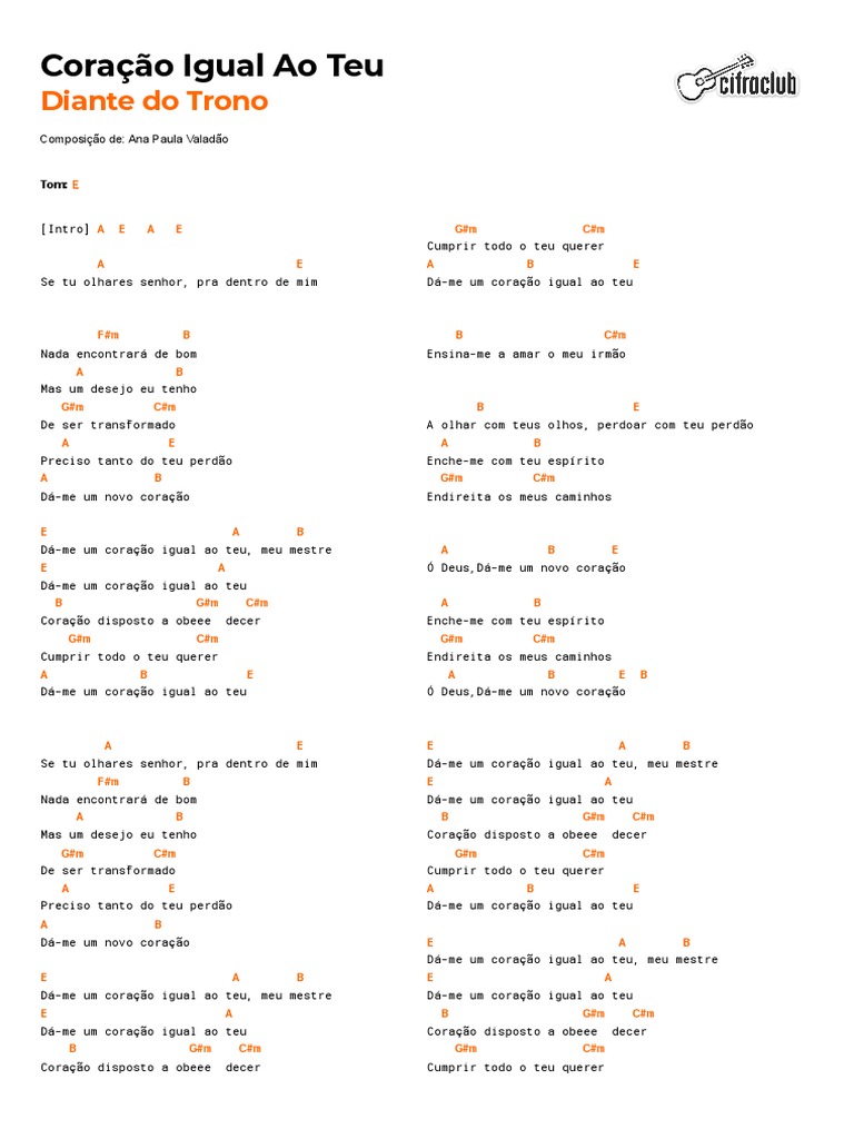 Coração Igual Ao Teu Pdf