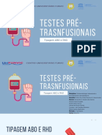 Testes Pré-Trasnfusionais