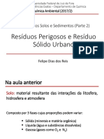 Resíduos Perigosos e Resíduo Sólido Urbano: Química Dos Solos e Sedimentos (Parte 2)