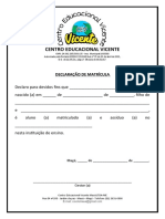 Declaração Modelo