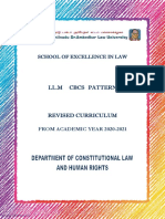 School of Excellence in Law: LL.M Cbcs Pattern