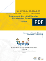 Programa de Atención Educativa Hospitalaria y Domiciliaria: Junio 2018