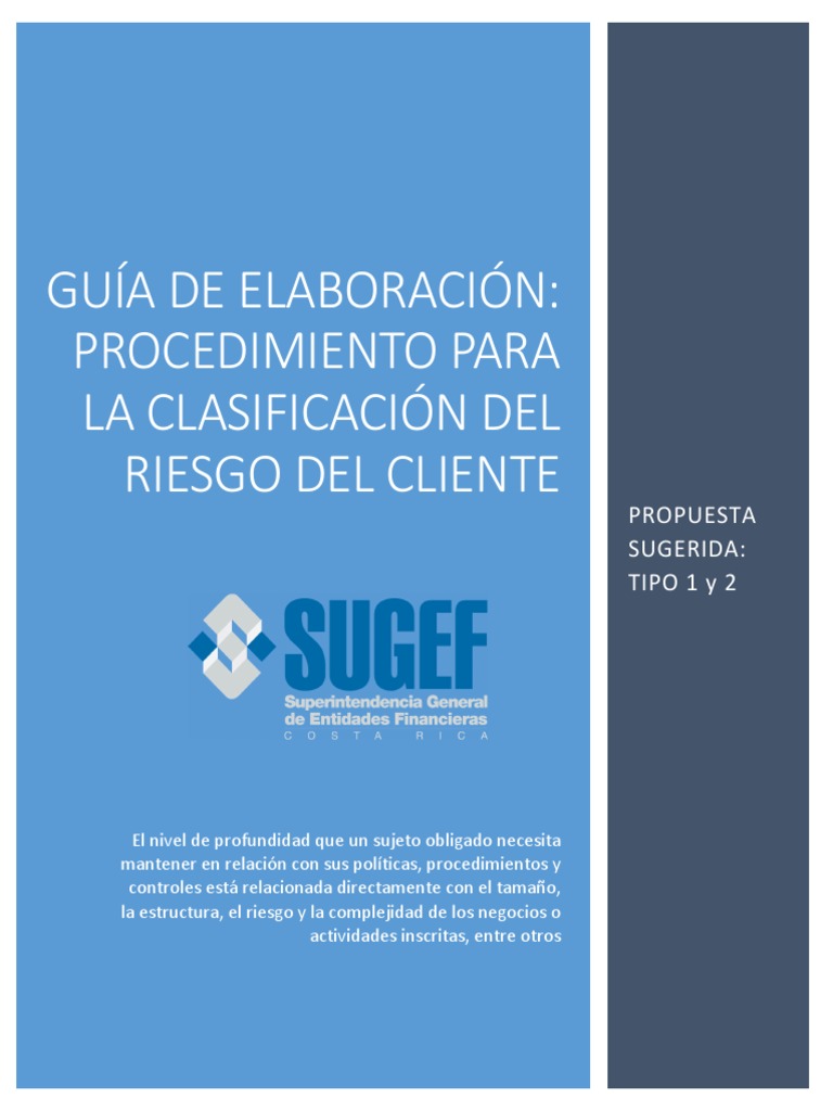 04-Clasificacion Del Riesgo Del Cliente APNFD (Tipo1 y 2) | PDF ...