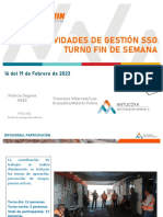 Actividades de Gestión SSO 16 Al 19 Feb.23