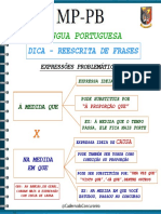 Língua Portuguesa: Dica - Reescrita de Frases