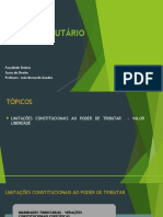 Direito Tributário: Faculdade Estácio Curso de Direito Professor: João Bernardo Guedes