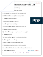 200 Common Phrasal Verbs List