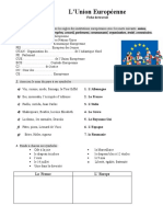 Fiche de Travail Union Europeenne