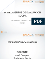 Instrumentos de Evaluación Social: Tecnico en Trabajo Social 2023-1