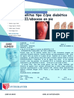 Diabetes Mellitus Tipo 2/pie Diabético WIII/absceso en Pie
