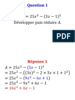 Soit 25 3 1 Développer Puis Réduire