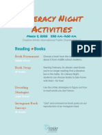 Literacy Night Activities: Reading Books